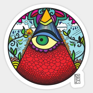 Pyramidal Eden Sticker